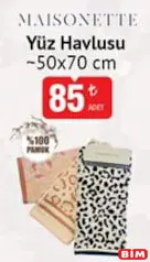 MAİSONETTE YÜZ HAVLUSU 50X70 CM